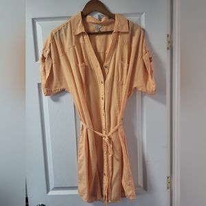 Guess Peach shirt dress (L)